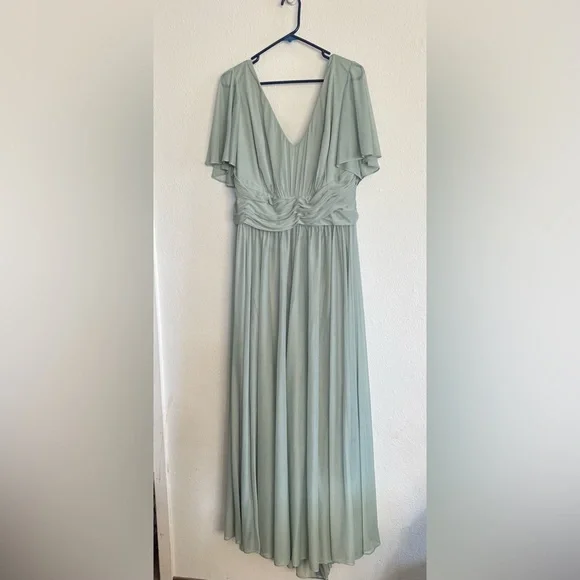 sachin and babi light blue dress Dusty Sage Bridesmaid Dresses Formal A Line Chiffon... From  A_beautiful_dress, $66.34 main image 0